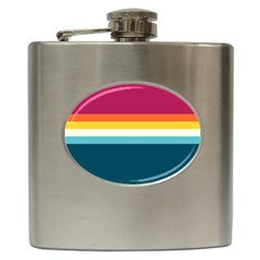 70s Vintage Stripes Hip Flask (6 Oz) by tmsartbazaar