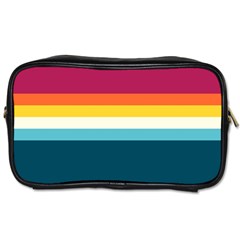 70s Vintage Stripes Toiletries Bag (one Side) by tmsartbazaar