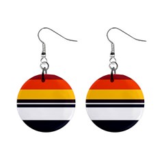 Retro Sunset Mini Button Earrings by tmsartbazaar