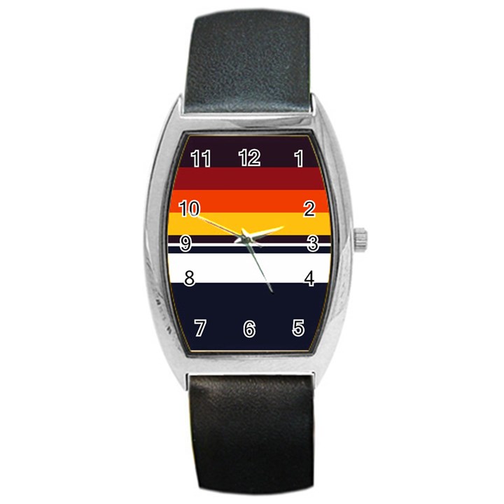 Retro Sunset Barrel Style Metal Watch