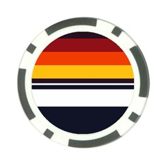 Retro Sunset Poker Chip Card Guard by tmsartbazaar