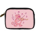 Cat With Violin Digital Camera Leather Case Front