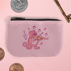 Cat With Violin Mini Coin Purse by sifis