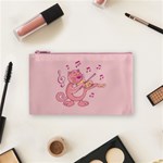 Cat With Violin Cosmetic Bag (Small) Front