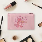 Cat With Violin Cosmetic Bag (Small) Back