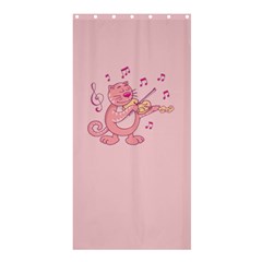 Cat With Violin Shower Curtain 36  X 72  (stall)  by sifis