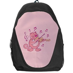 Cat With Violin Backpack Bag by sifis