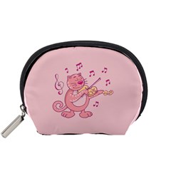 Cat With Violin Accessory Pouch (small) by sifis