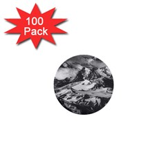 Black And White Andes Mountains Aerial View, Chile 1  Mini Buttons (100 Pack)  by dflcprintsclothing