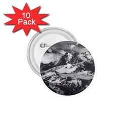 Black And White Andes Mountains Aerial View, Chile 1 75  Buttons (10 Pack) by dflcprintsclothing