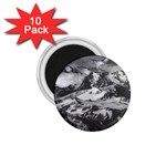 Black And White Andes Mountains Aerial View, Chile 1.75  Magnets (10 pack)  Front