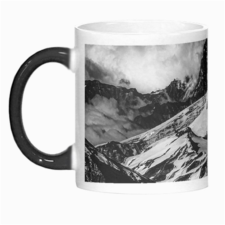 Black And White Andes Mountains Aerial View, Chile Morph Mugs