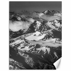 Black And White Andes Mountains Aerial View, Chile Canvas 12  X 16  by dflcprintsclothing