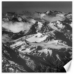 Black And White Andes Mountains Aerial View, Chile Canvas 16  X 16 