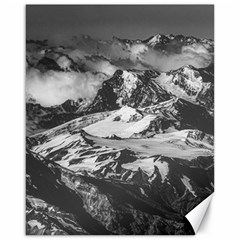 Black And White Andes Mountains Aerial View, Chile Canvas 16  X 20  by dflcprintsclothing