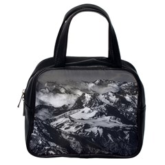 Black And White Andes Mountains Aerial View, Chile Classic Handbag (one Side) by dflcprintsclothing