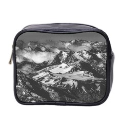 Black And White Andes Mountains Aerial View, Chile Mini Toiletries Bag (two Sides) by dflcprintsclothing