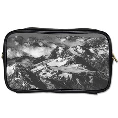 Black And White Andes Mountains Aerial View, Chile Toiletries Bag (one Side) by dflcprintsclothing