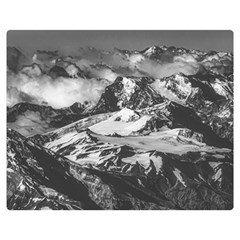 Black And White Andes Mountains Aerial View, Chile Double Sided Flano Blanket (medium)  by dflcprintsclothing