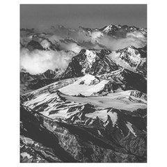 Black And White Andes Mountains Aerial View, Chile Drawstring Bag (small)