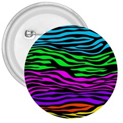 Colorful Zebra 3  Buttons