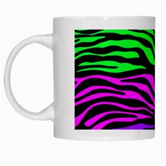 Colorful Zebra White Mugs