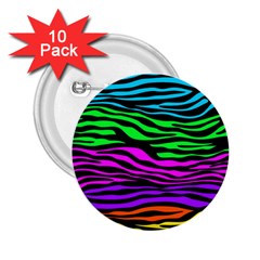 Colorful Zebra 2.25  Buttons (10 pack) 