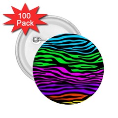 Colorful Zebra 2.25  Buttons (100 pack) 