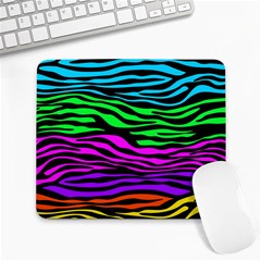 Colorful Zebra Large Mousepads