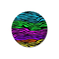 Colorful Zebra Magnet 3  (Round)