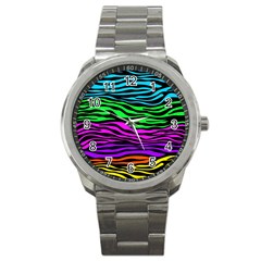 Colorful Zebra Sport Metal Watch