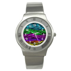 Colorful Zebra Stainless Steel Watch