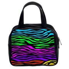 Colorful Zebra Classic Handbag (Two Sides)