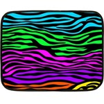 Colorful Zebra Double Sided Fleece Blanket (Mini)  35 x27  Blanket Front