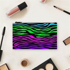 Colorful Zebra Cosmetic Bag (small) by Angelandspot