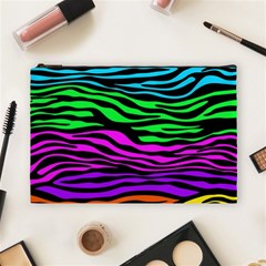 Colorful Zebra Cosmetic Bag (large) by Angelandspot