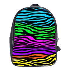 Colorful Zebra School Bag (Large)