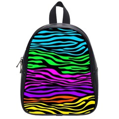 Colorful Zebra School Bag (Small)