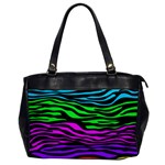 Colorful Zebra Oversize Office Handbag Front