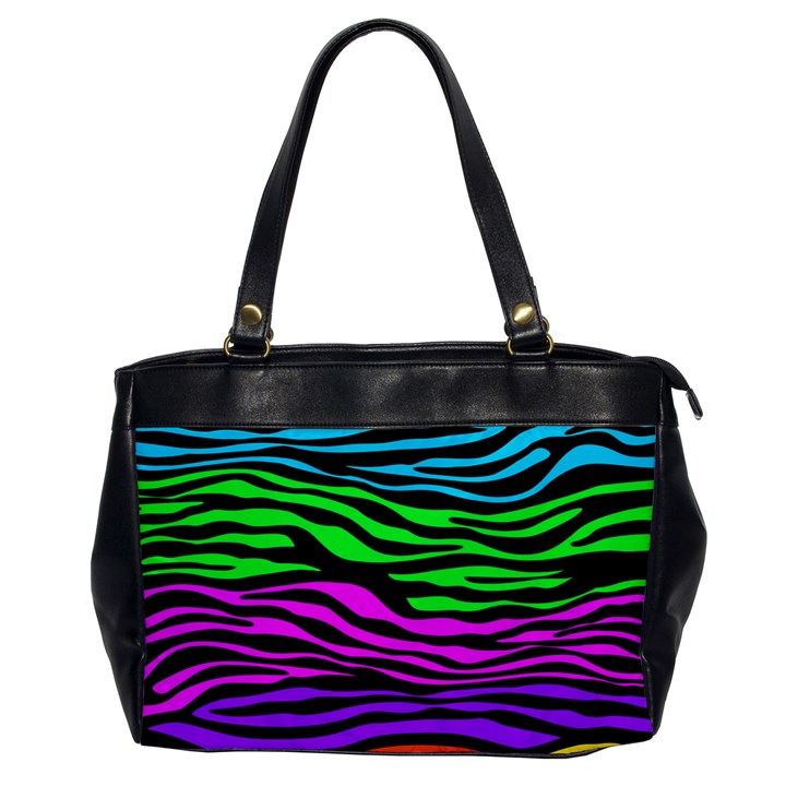 Colorful Zebra Oversize Office Handbag