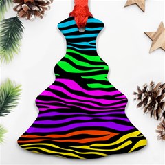 Colorful Zebra Christmas Tree Ornament (two Sides)