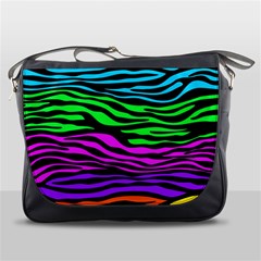 Colorful Zebra Messenger Bag