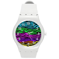 Colorful Zebra Round Plastic Sport Watch (M)