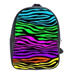 Colorful Zebra School Bag (XL) Front