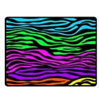 Colorful Zebra Double Sided Fleece Blanket (Small)  45 x34  Blanket Front