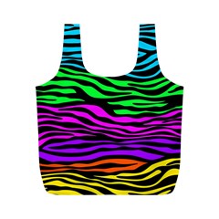 Colorful Zebra Full Print Recycle Bag (M)