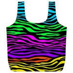 Colorful Zebra Full Print Recycle Bag (XL) Front