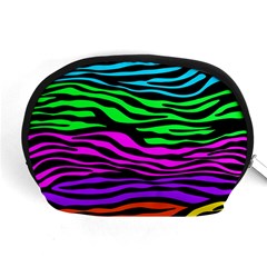 Colorful Zebra Accessory Pouch (medium) by Angelandspot