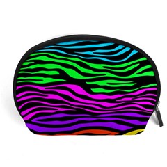 Colorful Zebra Accessory Pouch (Large)