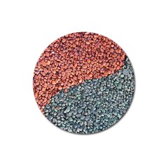 Gravel Print Pattern Texture Magnet 3  (round)